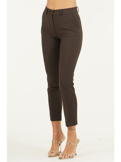 Pantalone in cady elastico GM by Gai Mattiolo | GM4420MORO